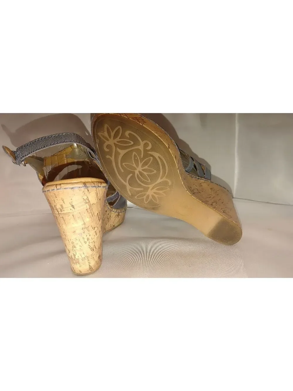BOC Born Jalina Cork Wedge Sandals Size 9M